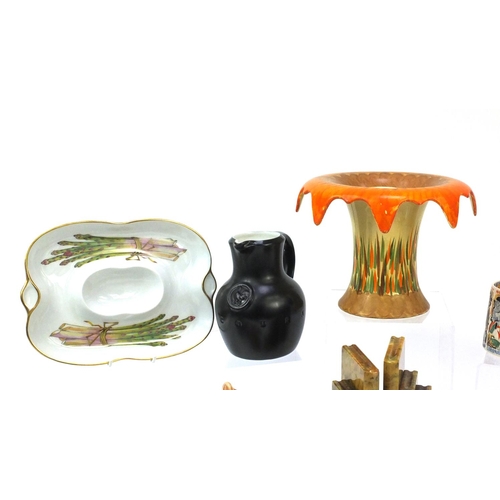 556 - Collectable china including a Goebel Labrador, pair of marble book ends, pair of Poole bears, Take C... 