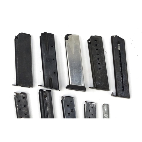 817 - Ten mixed pistol magazines including Springfield and Browning examples