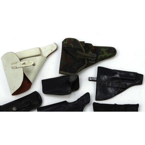 816 - Mixed pistol holsters including Browning examples