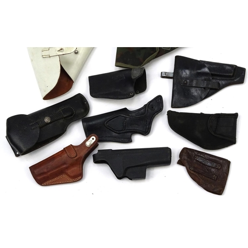 816 - Mixed pistol holsters including Browning examples