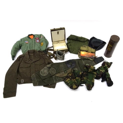 803 - Collection of Militaria including clothes and bags