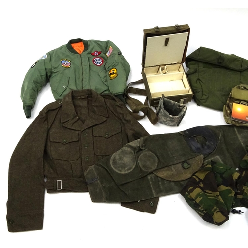 803 - Collection of Militaria including clothes and bags