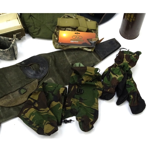 803 - Collection of Militaria including clothes and bags