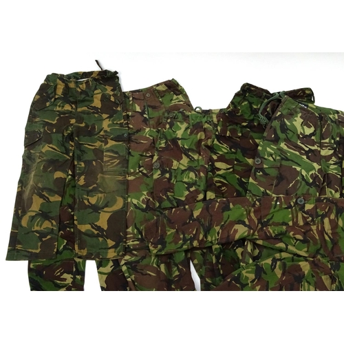 808 - Ten British Military DPM camo trousers, various sizes and patterns