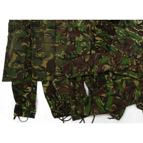 808 - Ten British Military DPM camo trousers, various sizes and patterns