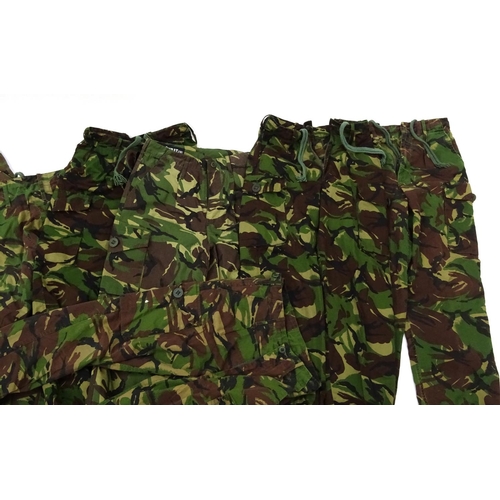 808 - Ten British Military DPM camo trousers, various sizes and patterns