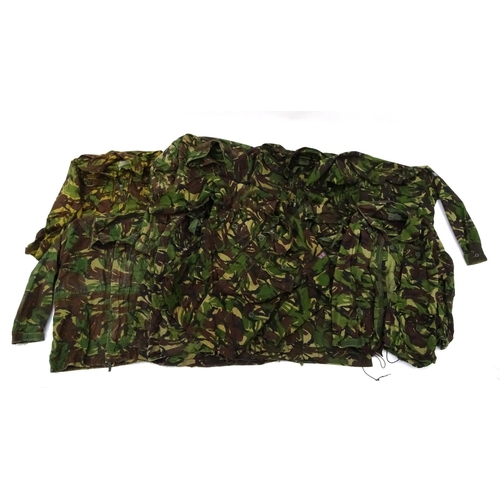 807 - Ten British Military DPM camo combat smocks, various sizes