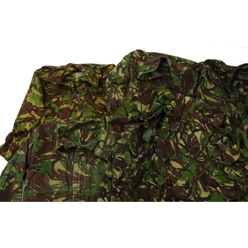 807 - Ten British Military DPM camo combat smocks, various sizes