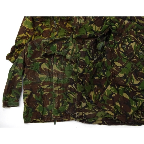 807 - Ten British Military DPM camo combat smocks, various sizes