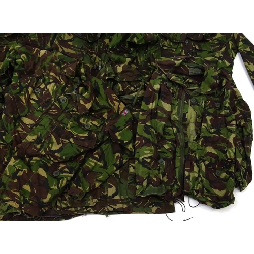 807 - Ten British Military DPM camo combat smocks, various sizes