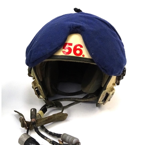 809 - Military interest MIG21 fighter pilots helmet with container and manual