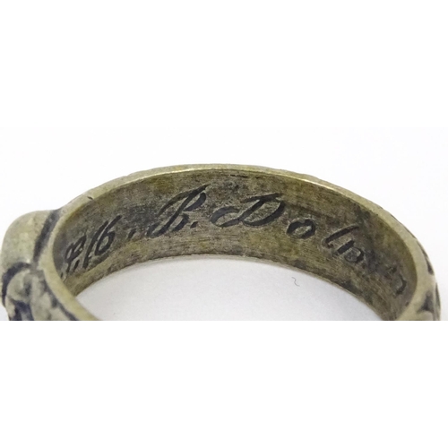 780 - German Military style death head ring