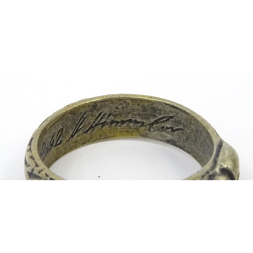 780 - German Military style death head ring