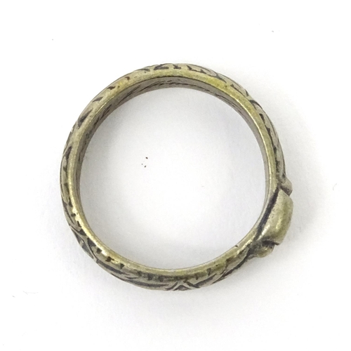 780 - German Military style death head ring