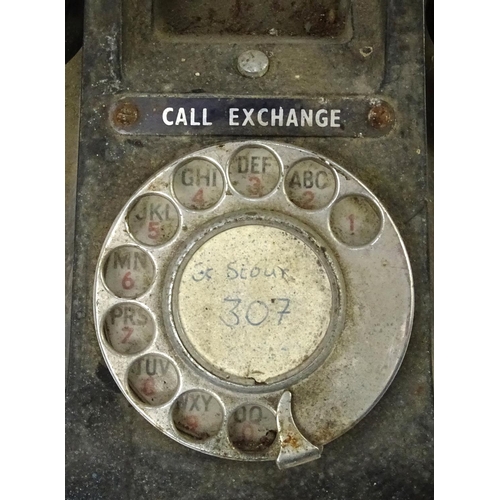 665 - Vintage black dial telephone