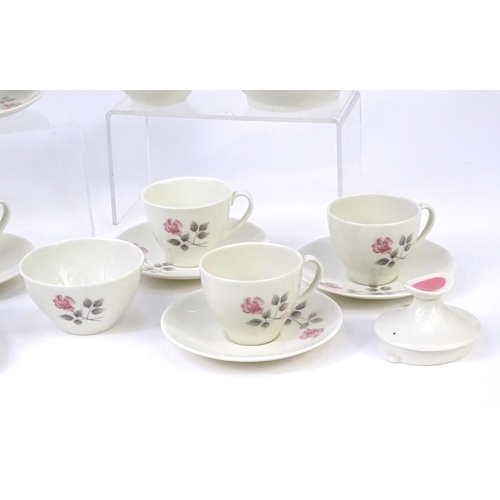 231 - Royal Doulton Pillar Rose patterned eight place coffee service