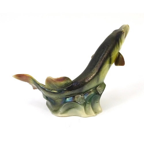 197 - Jema Holland pottery pike, 39cm long