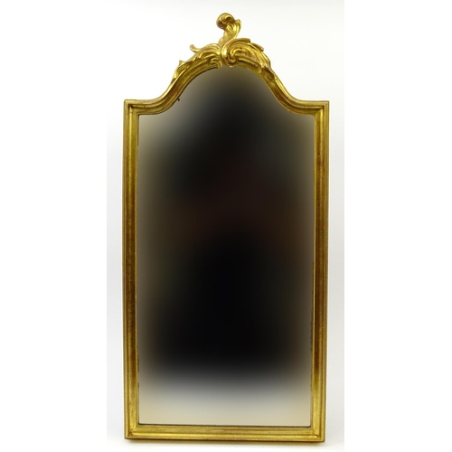 59 - Gilt framed pier mirror, 68cm x 33cm
