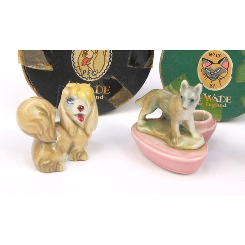 452 - Three Disney Lady and The Tramp Wade Wimsies with original hat boxes and one other