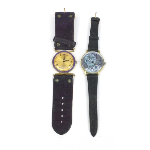 375 - Two oversized dress watches comprising Old England and Carvel, the largest 4.5cm in diameter