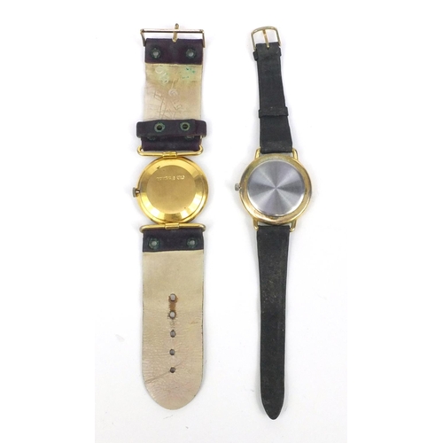 375 - Two oversized dress watches comprising Old England and Carvel, the largest 4.5cm in diameter