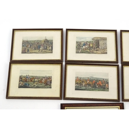 506 - Seven framed hunting prints