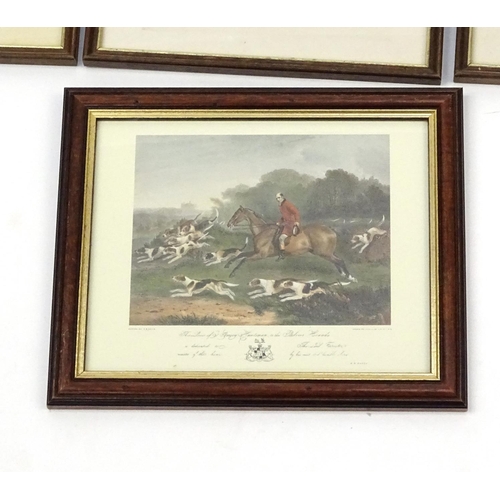 506 - Seven framed hunting prints