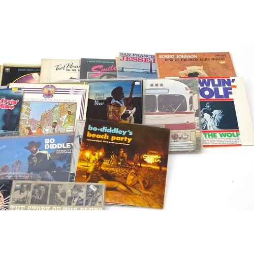 616 - Collection of mostly Blues LP vinyl records including Bo Diddley, John lee Hooker, Albert King, Jimm... 