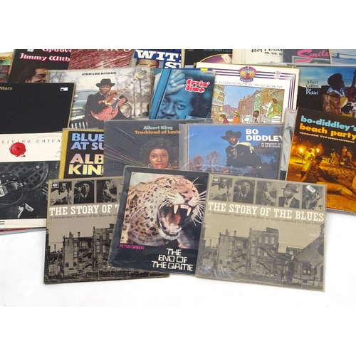 616 - Collection of mostly Blues LP vinyl records including Bo Diddley, John lee Hooker, Albert King, Jimm... 