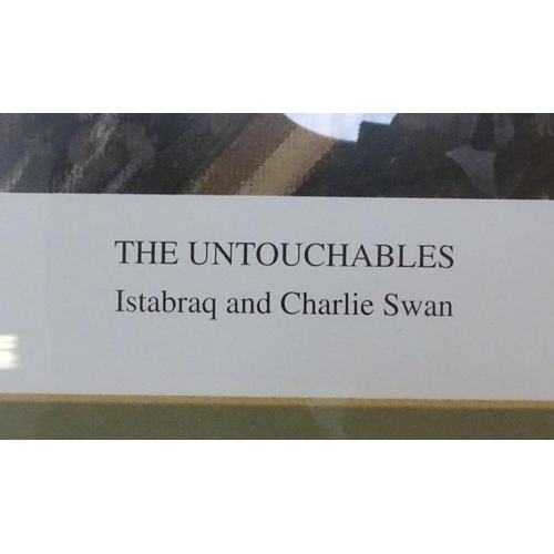 607 - Caroline Cook limited edition print, titled The Untouchables Istabraq and Charlie Swan, 290/500