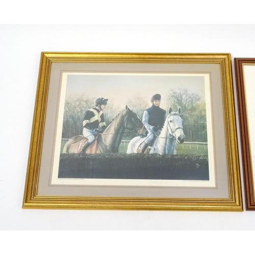 178 - Two framed limited edition prints of horse racing scenes, Simply The Best Mate and Jim Culloty and B... 