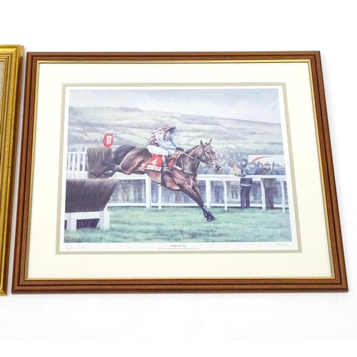 178 - Two framed limited edition prints of horse racing scenes, Simply The Best Mate and Jim Culloty and B... 