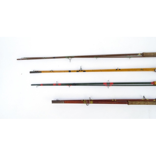 558 - Group of vintage fishing rods including Chapman and Superflex