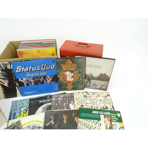 600 - Vinyl LP records and 45 RPM including Led Zeppelin, The Beatles, George Harrison and The Rolling Sto... 