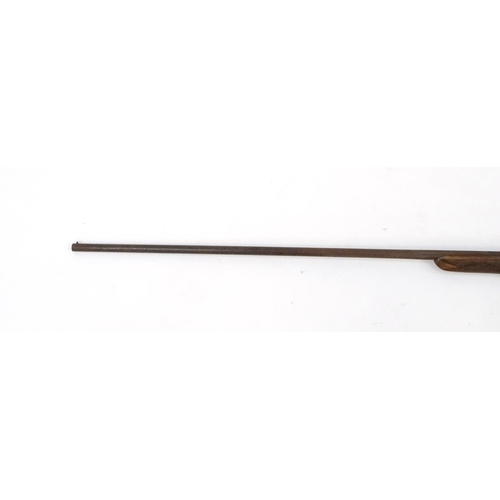 767 - Antique poachers rifle with wooden stock