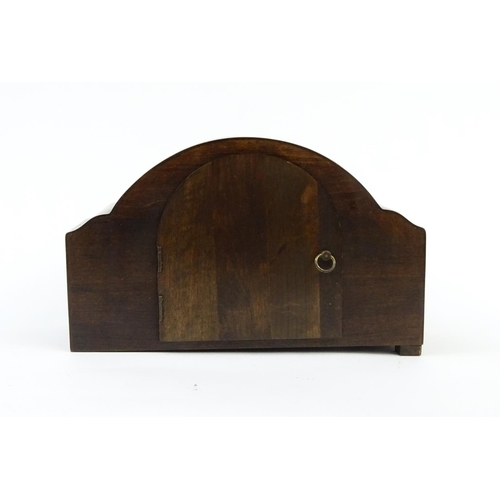 232 - 1930's walnut Westminster chiming mantle clock