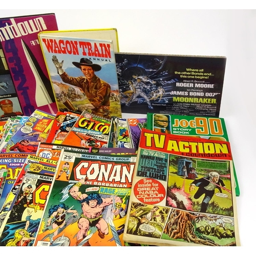 763 - Collection of 1970's children's comics including Batman and Conan, together with a collection of cig... 