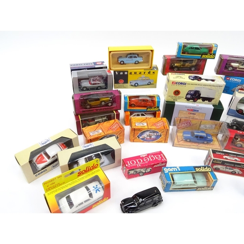 288 - Selection of boxed die cast collectors vehicles including Solido, Matchbox and Corgi examples