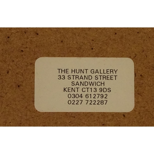 58 - Two Michael John Hunt 1980's crickets prints, bearing various pencil signatures, each mounted and fr... 
