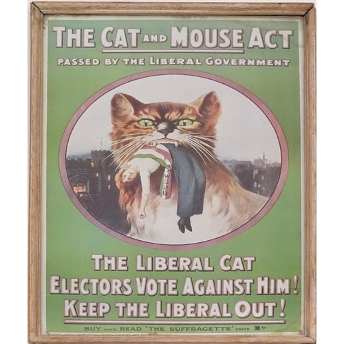 609 - The cat and mouse act framed poster, 75cm x 49cm excluding the frame