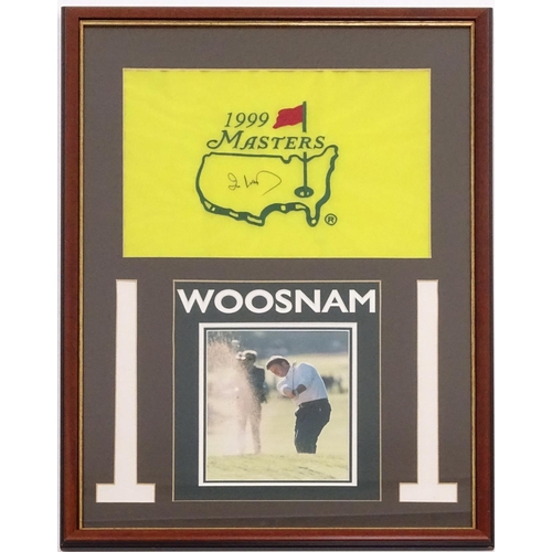 722 - Woosnam 1999 Masters Golf print, bearing a signature