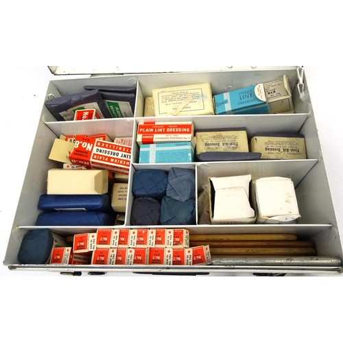 308 - Vintage enamelled St Johns Ambulance first aid box and contents, 36cm long