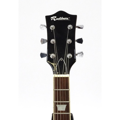 2169 - Rockburn electric guitar with six strings, 104cm in length