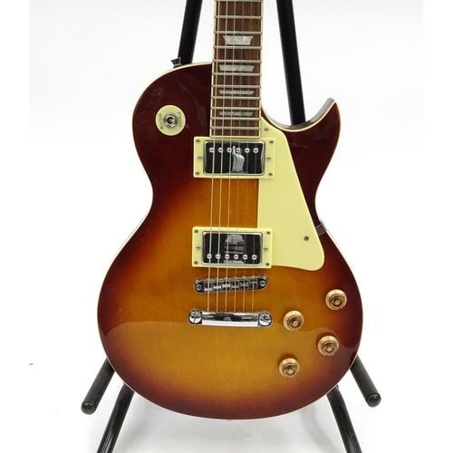 2169 - Rockburn electric guitar with six strings, 104cm in length