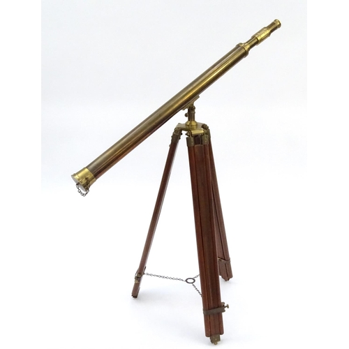 765 - Brass telescope on stand