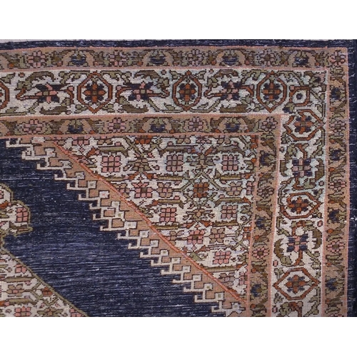 33 - Rectangular Tabriz design silk rug, 122cm x 83cm