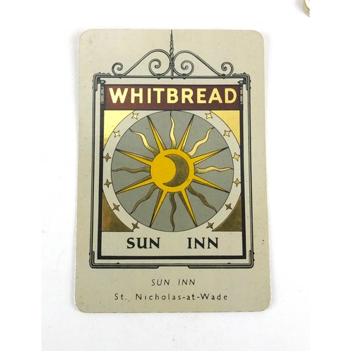 755 - Collection of cigarette cards arranged in albums and Whitbread examples