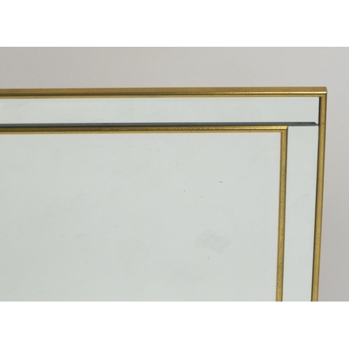 51 - As new gilt framed bevelled edge mirror, 104cm x 73cm (OPTION)