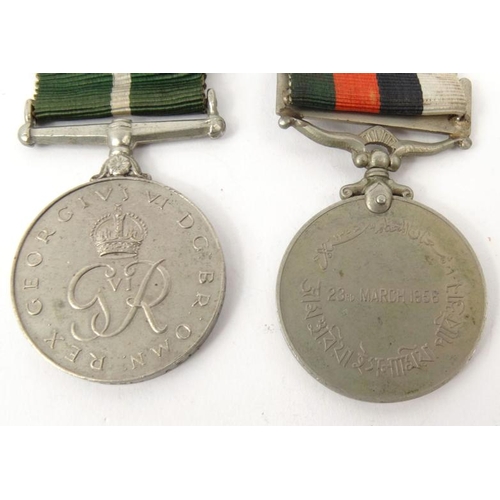 770 - Military interest Pakistani Independence medal for 2831025 SEP ABDUL AZIZ BALUCH.R, together with th... 