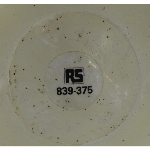 631 - Set of four retro RS839-375 hanging plastic speakers, approximately 25cm in diameter